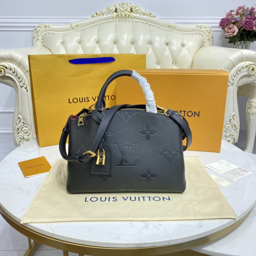 Louis Vuitton PETIT PALAIS Tote Bag Monogram Empreinte M58916 Noir